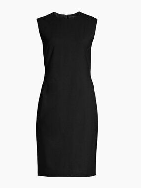 Theory Power Black Virgin Wool Suit Dress - Size 6